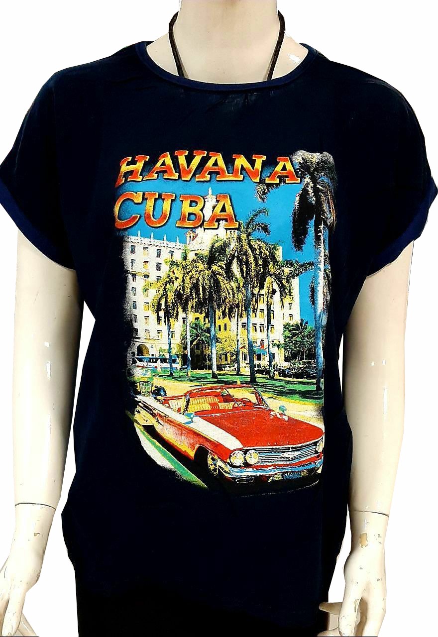 تونیک نخی با چاپ تصویری HAVANA CUBA